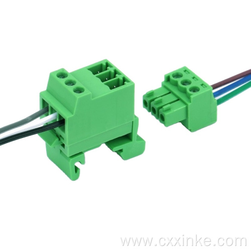 Rail type solder-free male and female plug-in terminals